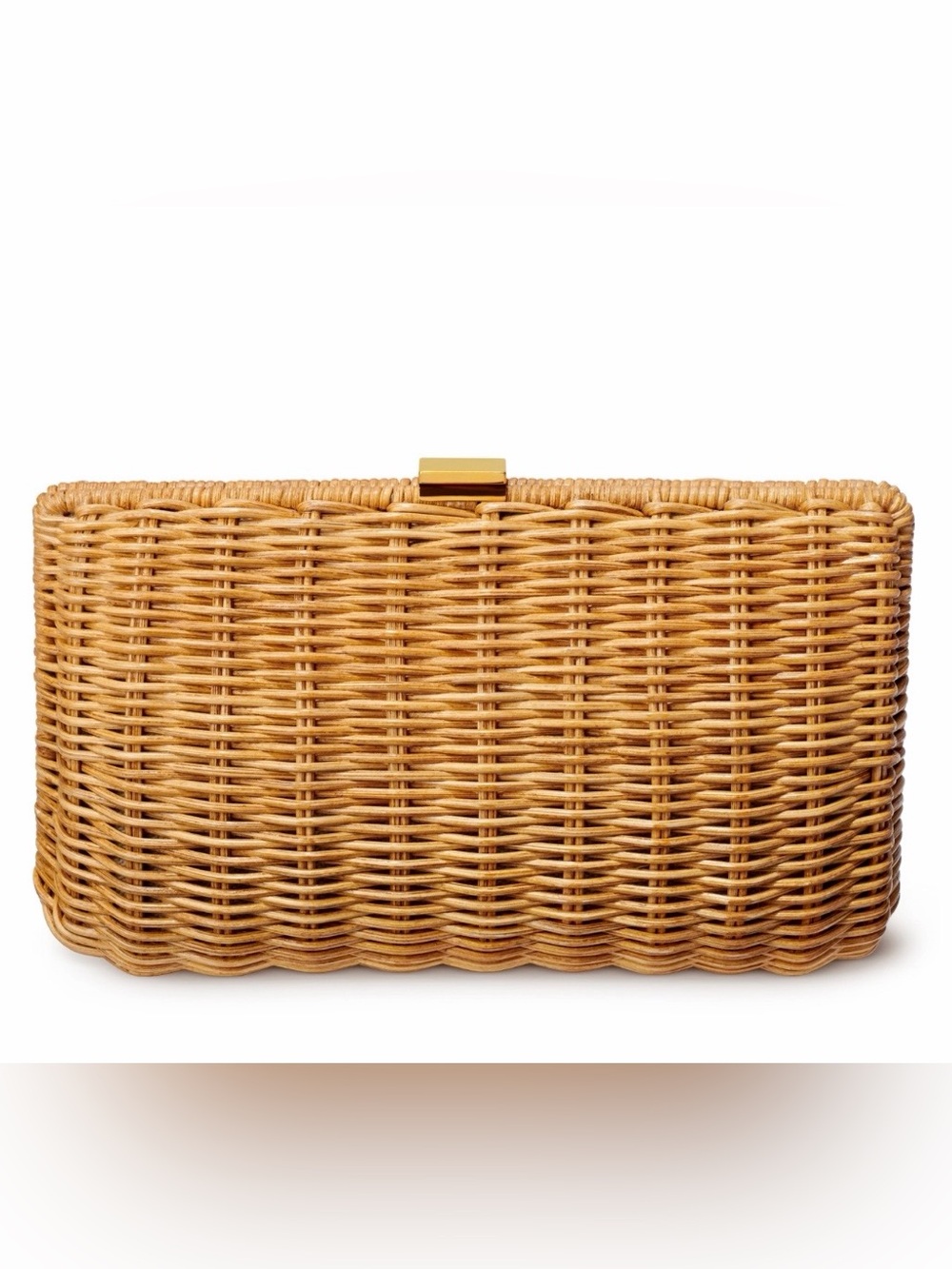 Aerin Adelina Wicker Clutch in Natural NWT - Picture 2 of 4